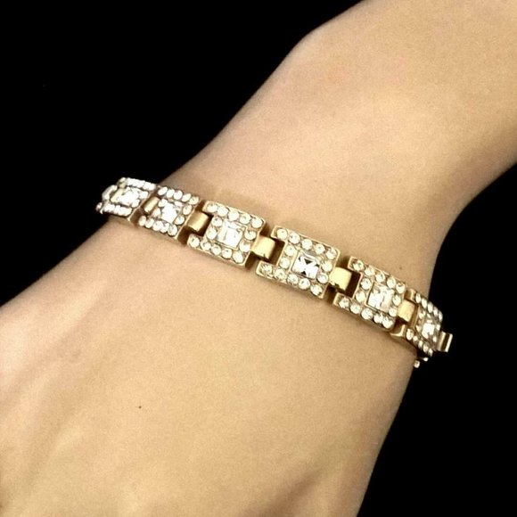 Fashion Jewelry Jewelry - Fashion Jewelry Bracelet Rhinestone link goldtone